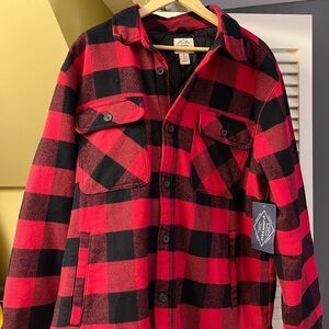 NWT St. John’s Bay Men’s XL Shirt Jacket Buffalo Plaid w/ Lining